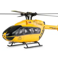 Gelber Rettungshubschrauber "Christoph" mit ADAC-Aufschrift. Ideal für einen rc flugsimulator kostenlos.
