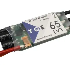 YGE 65 LVT Regler programmieren: Elektronik mit Kabeln und Kondensatoren, Made in Germany.