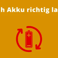 NiMH Akku richtig laden: So berechnen Sie den optimalen Ladestrom für eine lange Lebensdauer. Rotes Akku-Symbol mit Pfeilen.