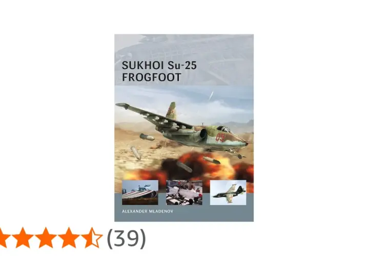 SUKHOI Su-25 Frogfoot im Einsatz, Raketen fliegen, Explosionen. Buchcover von Alexander Mladenov.