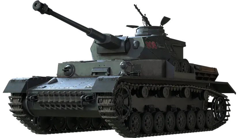 Ein Panzer IV Ausf. G mit der Nummer 808 auf dem Turm, bereit für den Einsatz.